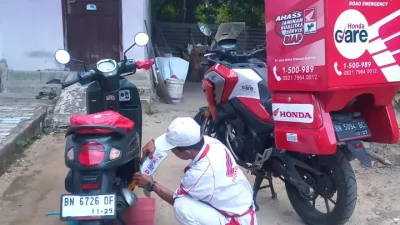 Honda Care Siap Layani kondisi darurat diwilayah Muntok Bangka Barat