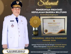Pemprov Babel Dibawah Kepemimpinan Hidayat Arsani Sukses Raih Predikat Madya UHC Award 2026