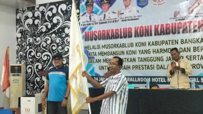 Raih 19 Suara di Musorkablub, Samsul Jabat Ketua KONI Bangka