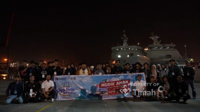 Mudik Gratis Jalur Laut, PT TIMAH Bersama TNI AL, Pemprov Babel dan Bank Sumsel Babel Berangkatkan Ribuan Pemudik ke Bangka Belitung