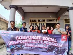 Honda Babel Tunjukkan Kepedulian, Kunjungi Korban Kebakaran Rumah