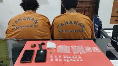Petugas Ringkus Tiga Orang Pengedar Narkotika di Mentok, Satu Residivis
