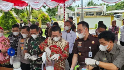 Hadiri Pemusnahan Barbuk di Kejari Basel, Bupati Riza Apresiasi APH Tekankan Kriminalitas
