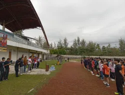 Jelang Porprov 2026, KONI Basel Uji Fisik Ratusan Atlet di Bawah Guyuran Hujan