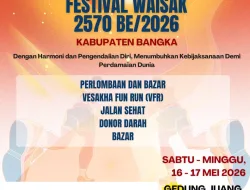 Permabudhi Bangka Gelar Festival Waisak, Ada Jalan Sehat, Donor Darah hingga Bazar UMKM